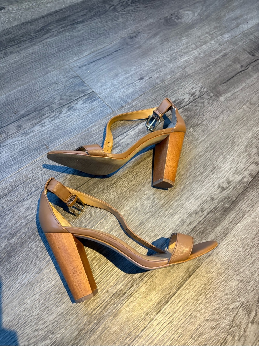 Women’s J Crew 4” Wooden Heeled Sandal 7.5